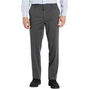 Dockers Men's Signature Khaki Classic Fit Stretch Permanent Crease Pants in CHAR